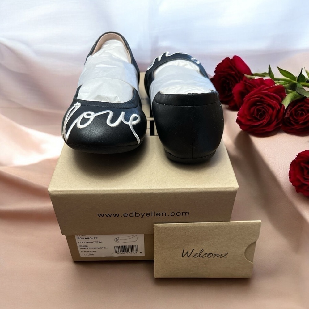 🆕Black Ballet Flats by Ellen, size 12M NWT